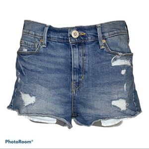 Denizen from Levi’s High Rise Cheeky Raw Hem Jean Shorts